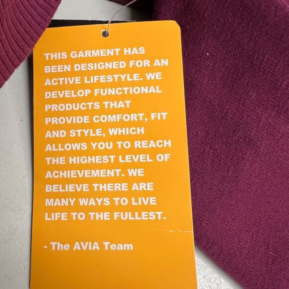 AVIA Plush Hoodie Women’s Size Medium Purple Long Sleeves Thumb Holes NEW‎ - Picture 9 of 11